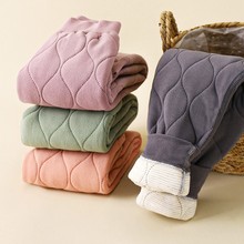 儿童保暖裤秋冬新款校服神器男童夹棉加厚棉裤女童打底裤 学生童