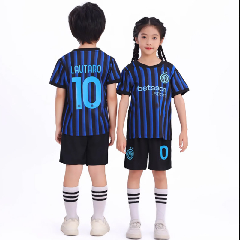 2526 New Season Children's Football Uniform Set for Boys and Girls, Kindergarten and Primary School Students, Group Purchase with Printed Numbers, Training Team Uniform