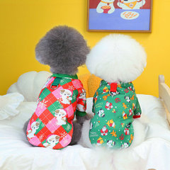 Pet Clothes Snowflake Christmas Hoodie Teddy Pet Dog Warm Clothes Small and Medium Dog Clothes New Style Fashion