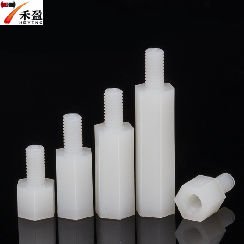 厂家直销批发尼龙塑胶塑料绝缘英制内外螺纹六角柱PCB板支撑螺柱