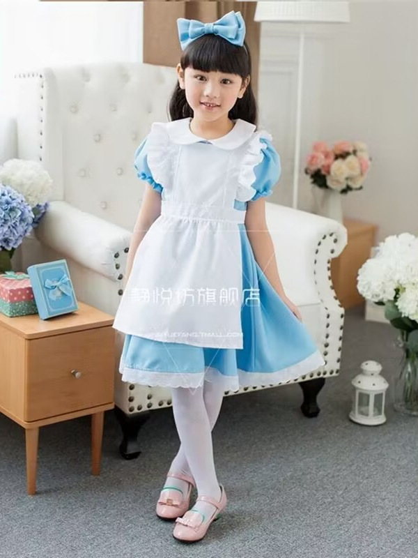 おとぎ话ファンタジーワンダーランドブルーメイドハロウィン衣装プリンセススカートコスプレ衣装女の子コスチューム|undefined