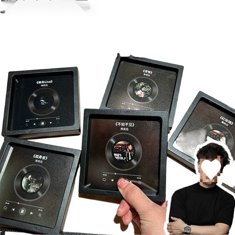 歌う音楽冷蔵庫マグネットフォトフレームビニールレコード、カップル、友人、親友用|undefined