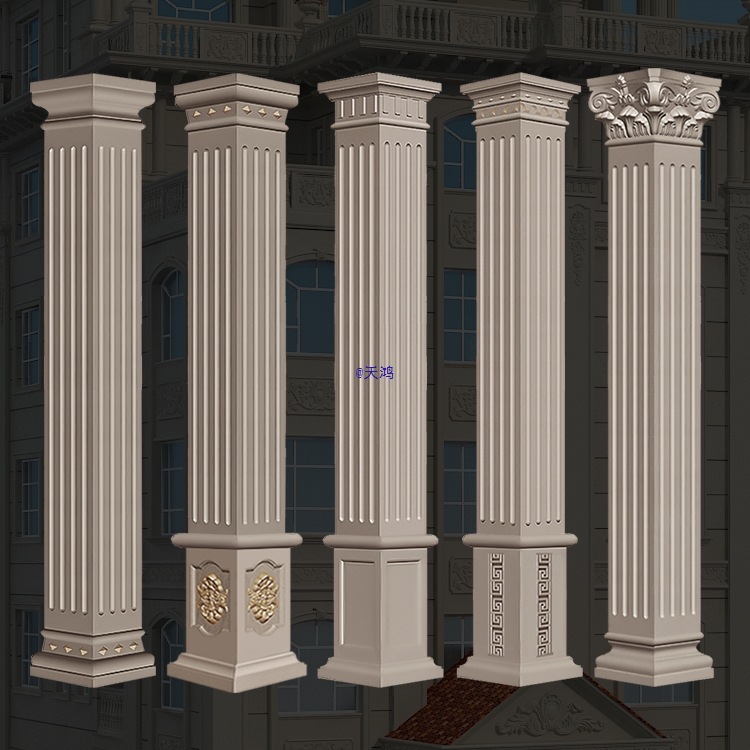 加厚罗马柱子模具大门方柱别墅模型方形水泥欧式装饰建筑模板塑料