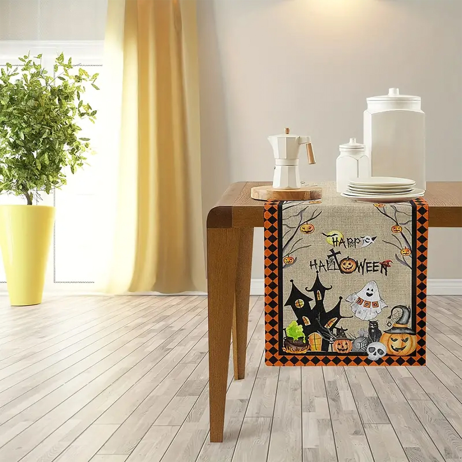 110g Weight Tablecloths Home Textiles & Decor Type tablecloth Event & Party Supplies 1 Piece, 1 Set Quantity Casual, Party Occasion Linen Material Halloween, Day of the Dead Festival Skull Pattern Funny Style Halloween Day Of The Dead Funny Skull Linen Casual Party Tablecloth Party Supplies Tableware 1 Piece 1 Set 13