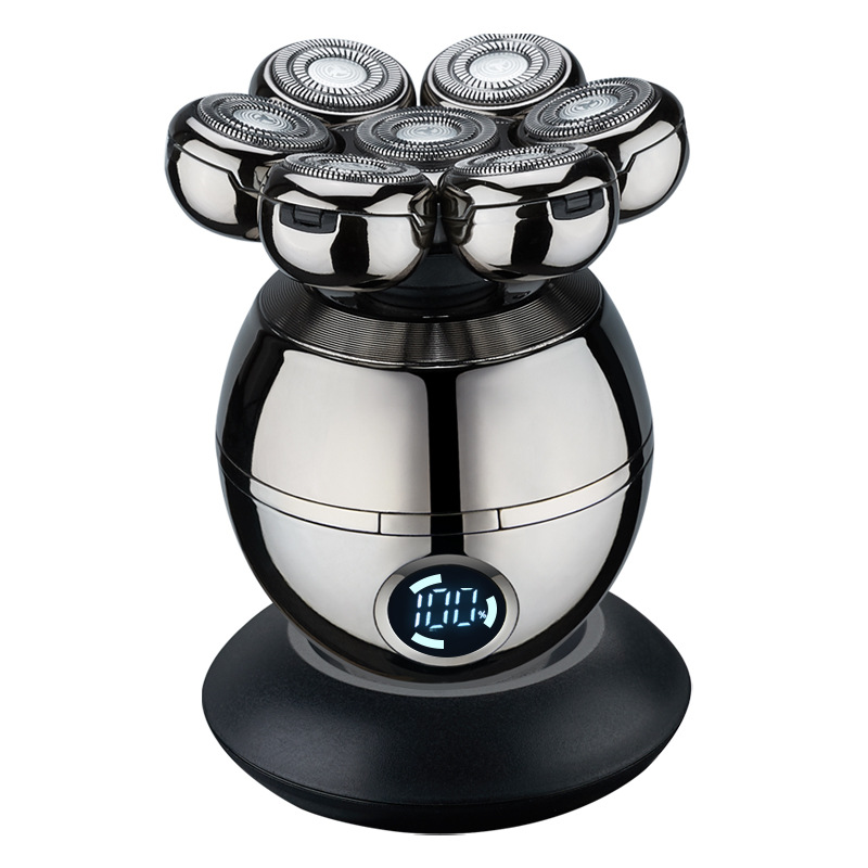 Transfronterizo nueva inducción Recargable Afeitadora de pelo Calvo Clipper maquinilla de afeitar de lavado de afeitar de siete bits inteligente