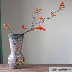 中式手工復古土陶罐花瓶禪意陶瓷陶土仿古水培桌面客廳插乾花擺件