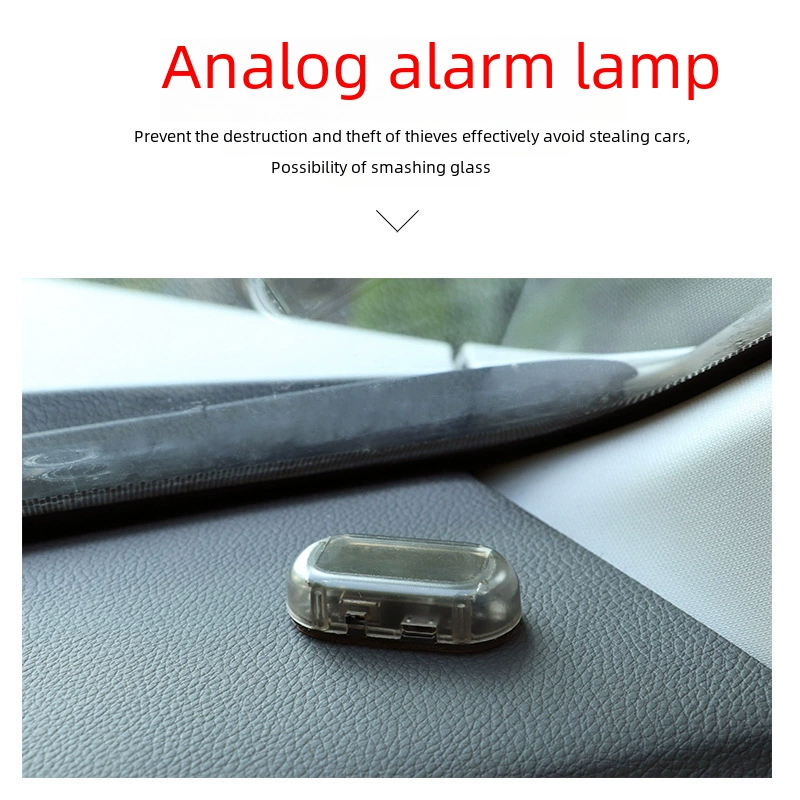 Blue LED indicator lamp solar-powered, decorations, anti-theft