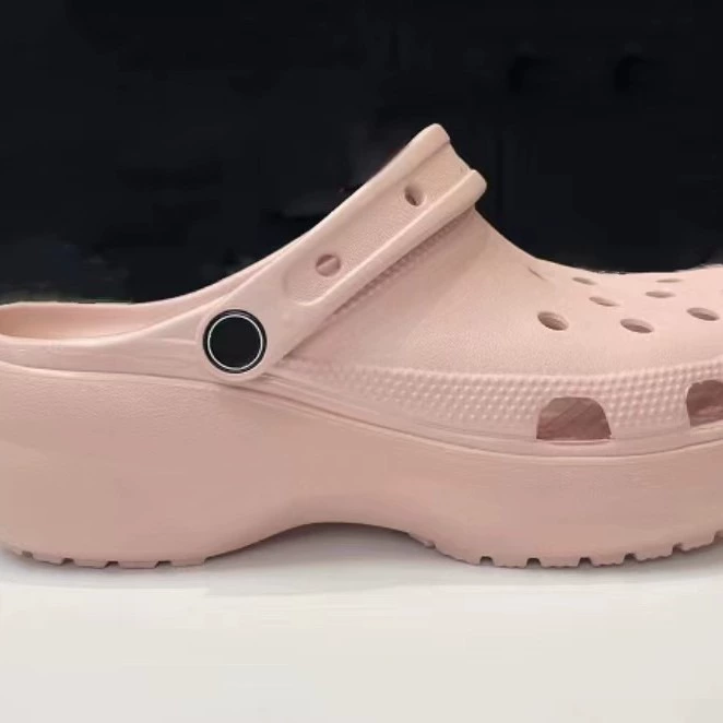 Сандалии с толстой подошвой Star Yunduo Женские Crocs с толстой подошвой 5 см, поднятые носки, сандалии и тапочки, пляжная обувь