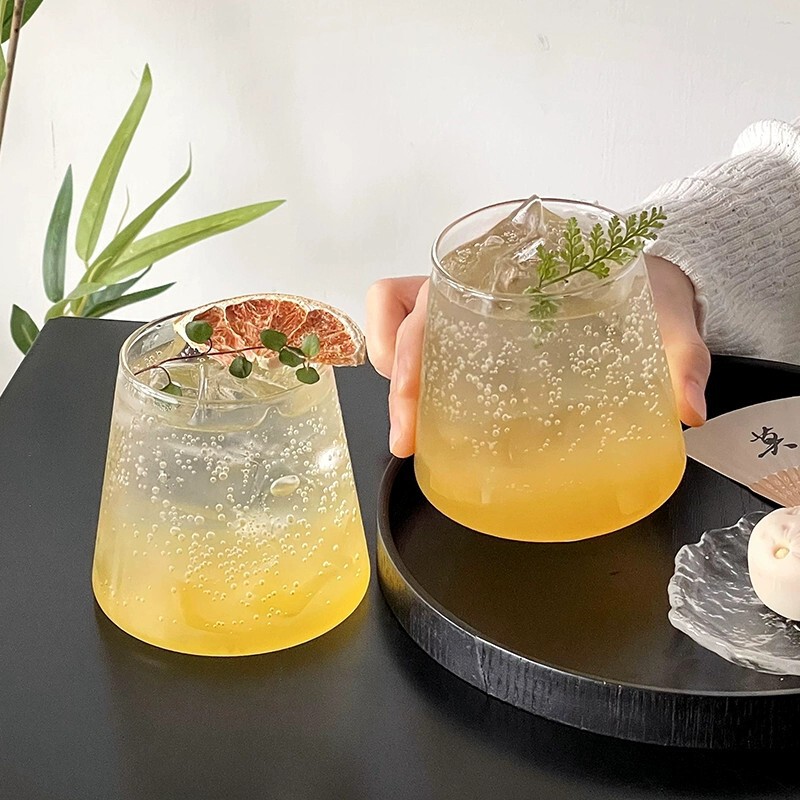 Japanese-Style Mount Fuji Cup, High Aesthetic Value, Household Use, High Temperature Resistant, Simple Transparent Ice Americano Milk Coffee Cup, Glass Cup Japanese-Style Mount Fuji Cup, High Aesthetic Value, Household Use, High Temperature Resistant, Simple Transparent Ice Americano Milk Coffee Cup, Glass Cup