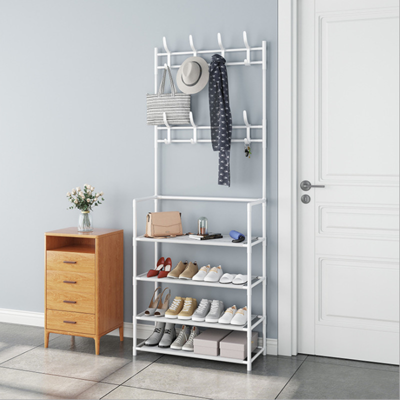 TEMU explosión en el punto de venta colgante de ropa dormitorio piso multifuncional percha de ropa puerta de ensamblaje casero percha de zapatos image 2