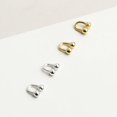 S925 Sterling Silver Mini Horseshoe Zərgərlik ara hissələri