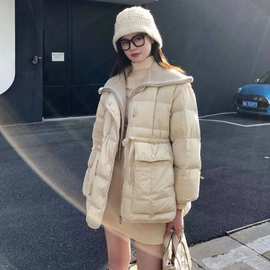 撤柜欧韩折扣女装品牌放牛班的春天羽绒服大毛领加厚外套批发