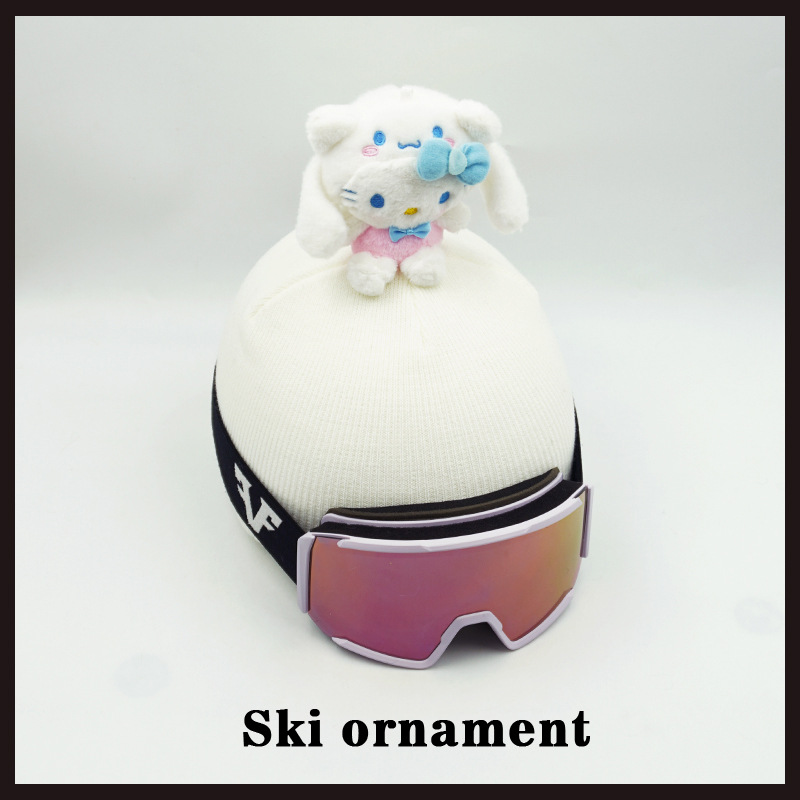 Blue Kitty Cat Plush Cartoon Small Accessory Ski Helmet Cover Universal