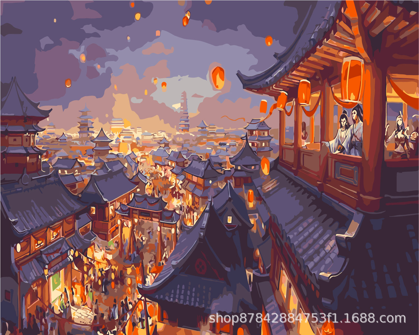 Pintura al óleo digital bricolaje al por mayor hecho a mano relleno de color curación descompresión popular para niños flor nieve montaña decorativa pintura de paisaje