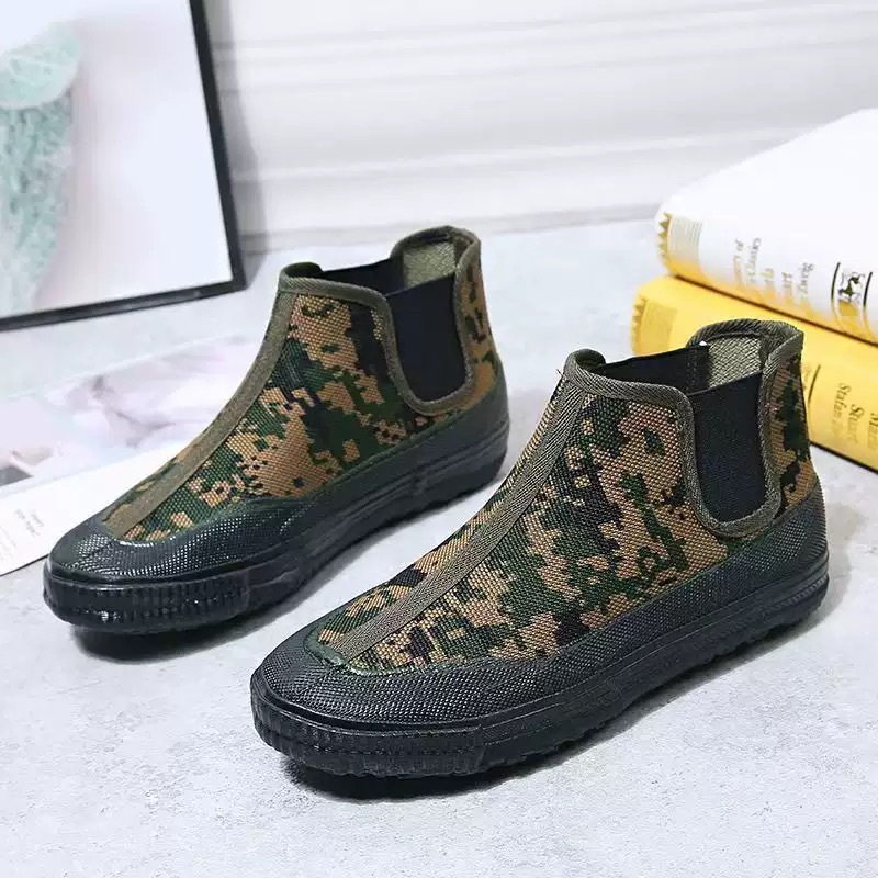 Men's High-Top Canvas Shoes Spring 2024 New Camouflage Versatile Casual Breathable Non-Slip Thick-Soled Comfortable Liberation Shoes