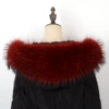 Raccoon wine red*14*75 fur collar
