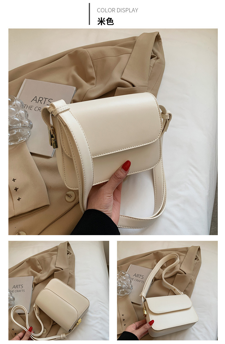 Popular Clamshell Simple Casual Shoulder Bag Autumn Fashion Messenger Small Square Bag display picture 11