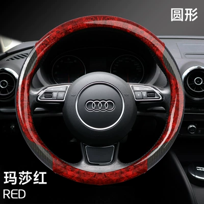 seasons universal anti-slip internet celebrity – Steering wheel cover - peach-wood-pattern-a-martha-red-round-ts-38cm