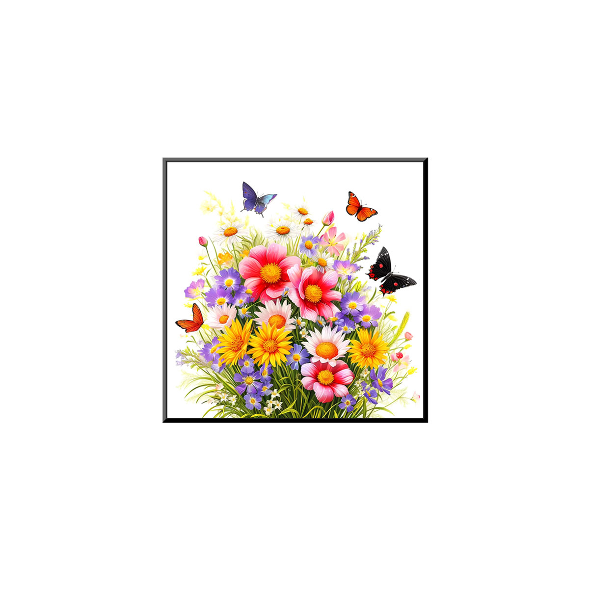Nuevo patrón de punto de cruz transfronterizo 2026: Mariposas Florales Bailando - Kit de Materiales Pequeños para Punto de Cruz de Plantas y Flores, Simple y Fresco. image 5