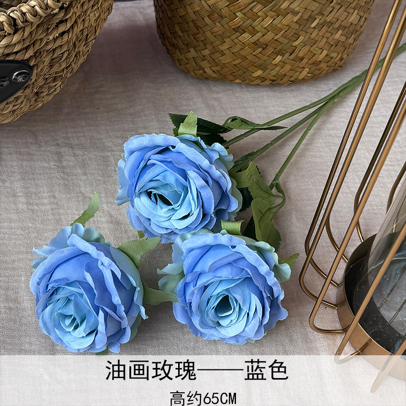 Artificial Rosa sola franela Rosa flor artificial boda decoración del hotel decoración del hogar arreglo de flores flor artificial Rose