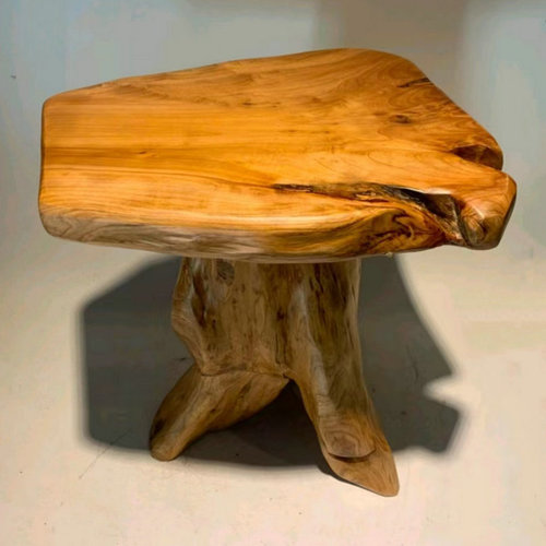 Log root carving living room mushroom stool Chinese style wooden pier ornaments tea table stool B&B balcony beautiful and convenient leisure stool