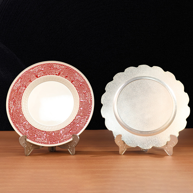 금속 기념 접시 개인화된 수상 접시 맞춤형 창의적 DIY 장식품 기념일 행사 로고 비즈니스 선물