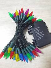 C6草莓灯串 啤注式圣诞装饰灯串树灯室外防水电池灯 LED礼品灯