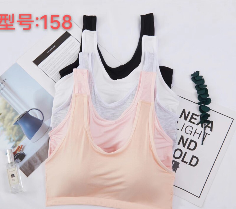 Fixed Cup Xixinting 158 Large Size Intimates Women's No Rims Vest Bra Fat Mother mm Women's Intimates