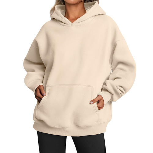 Amazon Europe & US Oversized Drop-Shoulder Hoodie with Hood – Stylish Autumn Thick Hooded Sweater for Women on Independent E-commerce Platform