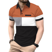 欧美跨境批发速卖通希音亚马逊热卖拼色休闲运动透气男士短袖polo
