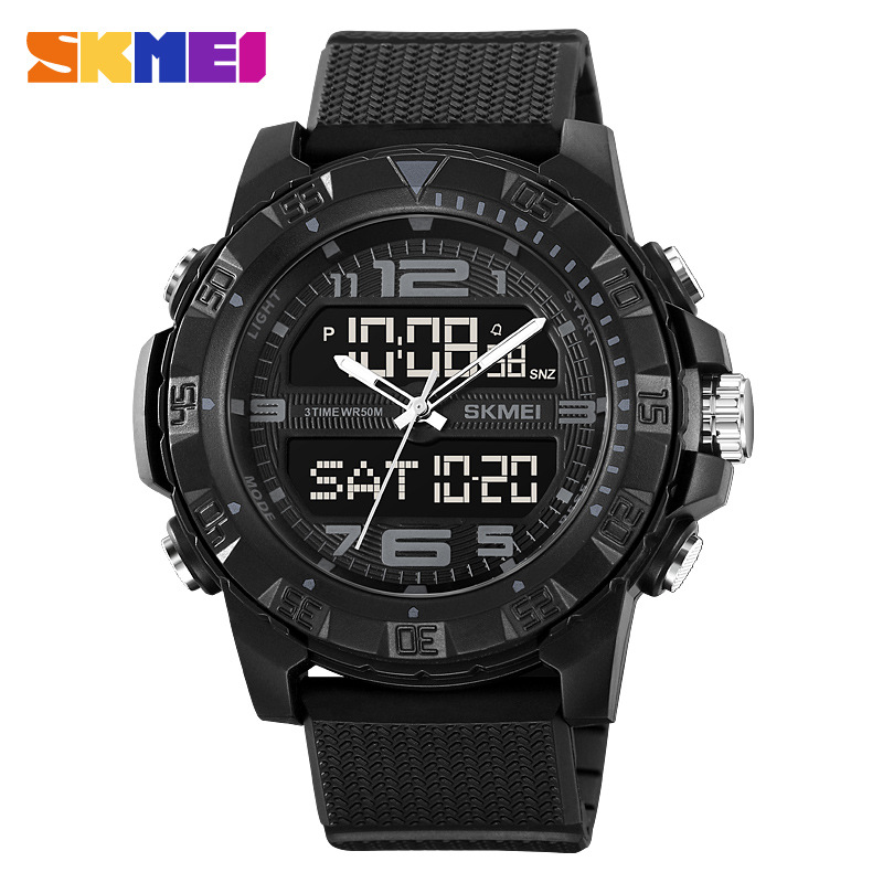 SKMEI reloj doble pantalla multifuncional luminoso impermeable reloj electrónico deportes al aire libre reloj electrónico 2162
