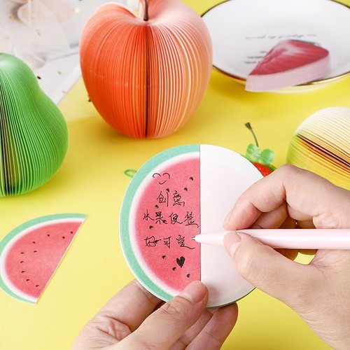 Creative Fruit Notepad Student Tearable Non-Adhesive Memo Sticky Notes Memo Portable Message Strip Sticky Notes Wholesale 