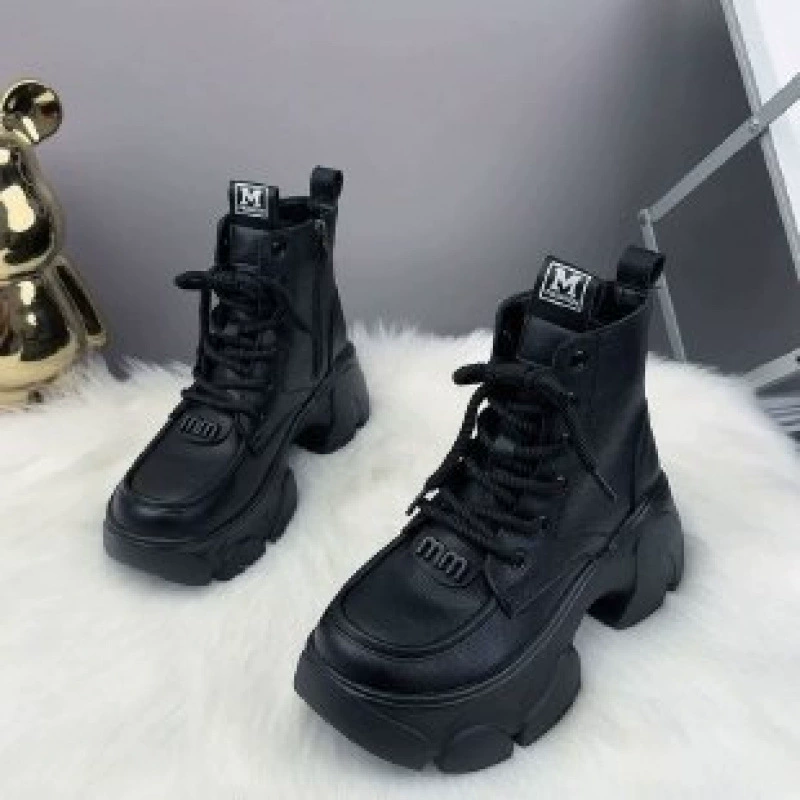 Зимние ботинки в стиле Martens с платформой, британский дизайн, 35–40, опция тёплой подкладки