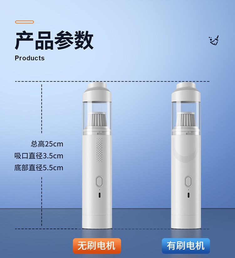 Cross-Border Supply of Car Vacuum Cleaners, Handheld Portable Vacuum Cleaners, Household Wireless High-Power Strong Suction Household All-In-One