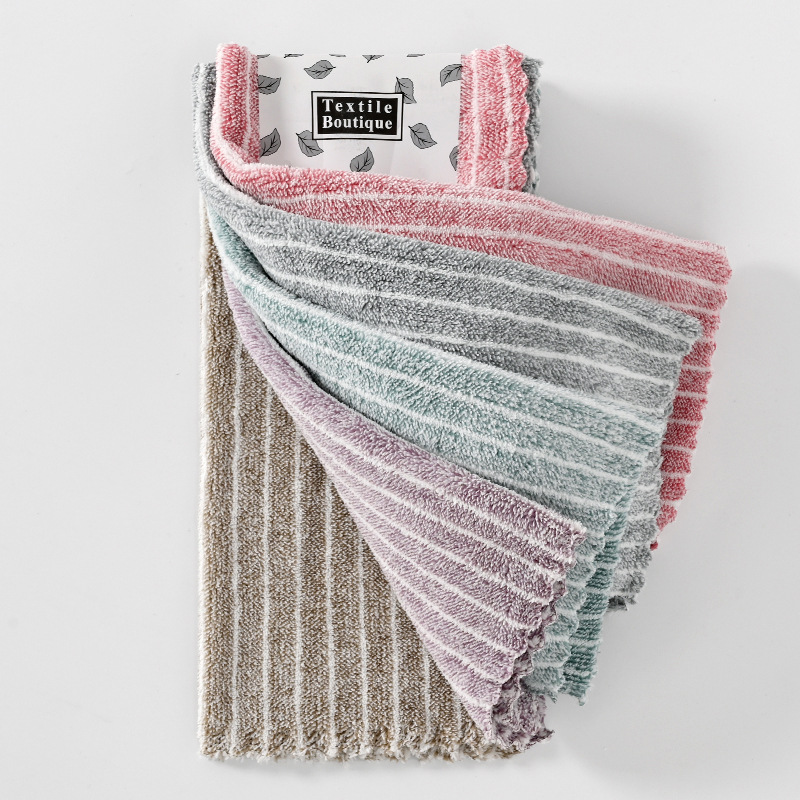 5 toallas de coral 30 * 30 toallas de cocina toallas de leopardo suave absorción de agua toallas de té transfronterizas