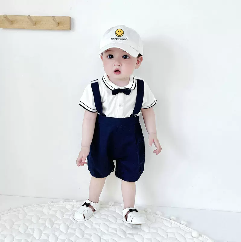 男宝宝一周岁宴礼服夏天男童抓周生日西装套装主持人演出服夏装