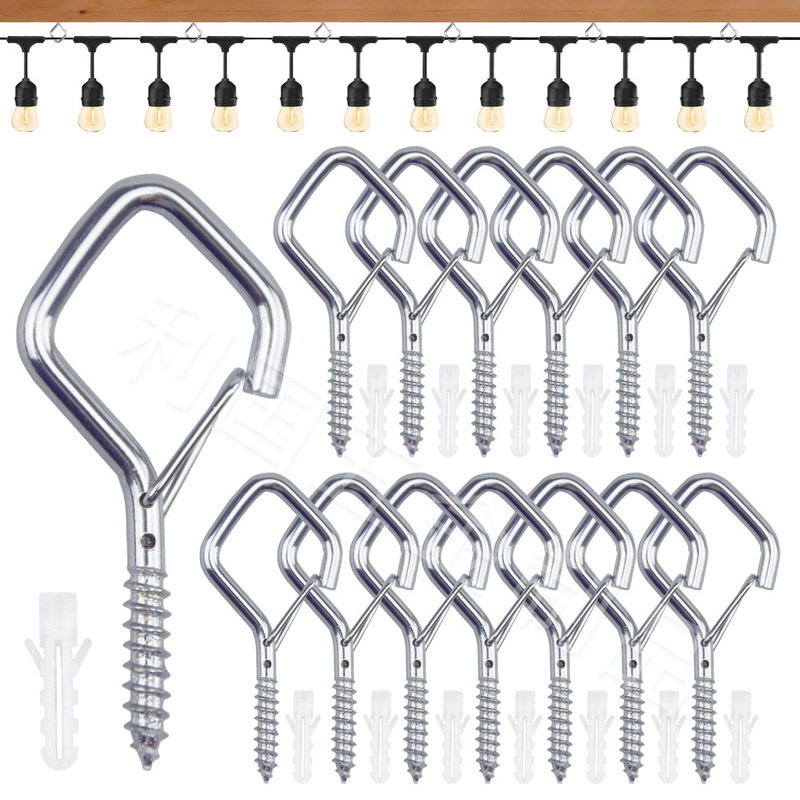 Water Chestnut Spring Hook Safety Buckle Anti-Falling Light Hook Safety Hook Wall Hanging Hook Flower Pot Hook Cup Hook