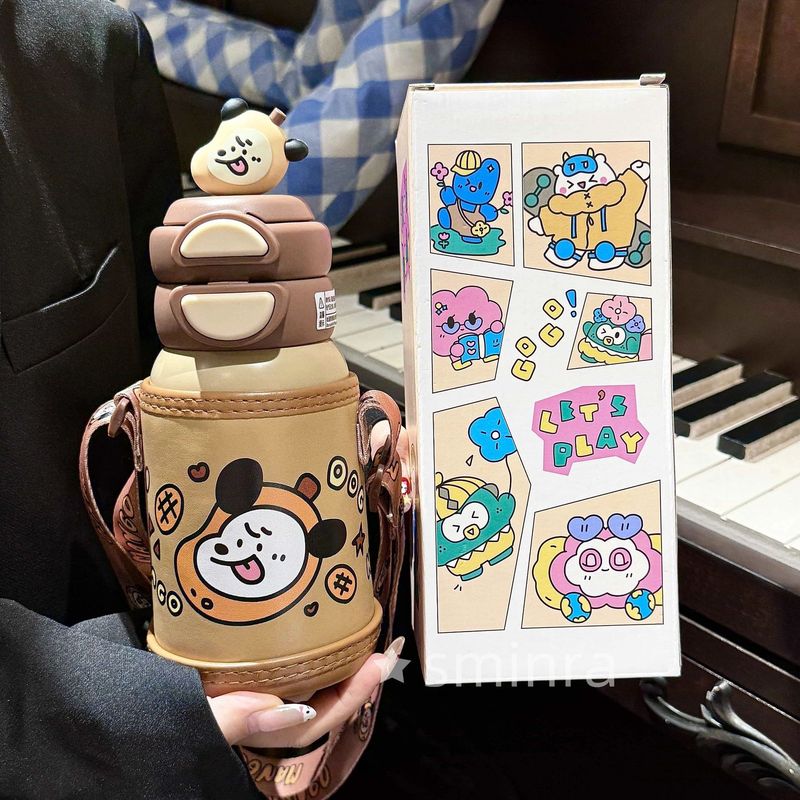 儿童公仔保温杯316不锈钢可爱水壶学生户外防摔便携卡通吸管杯子|undefined