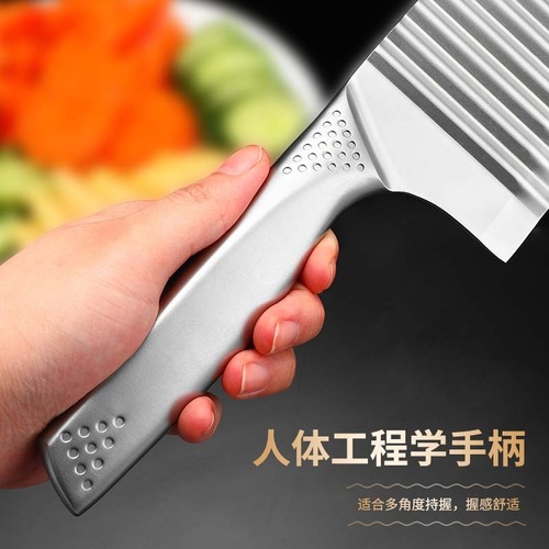 Wholesale foreign trade wave knife, wolf tooth potato knife, vegetable cutting artifact, potato chip slicer, kitchen knife, one piece drop shipping