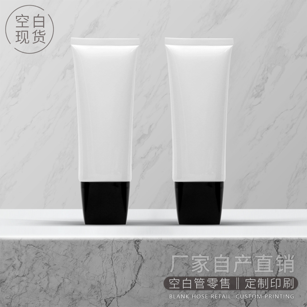 Tubo cosmético blanco vacío de 100 g o ml para crema facial crema de manos limpiador y productos de cuidado de la piel
