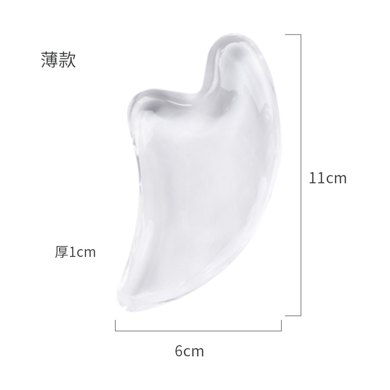 Tablero de raspado de cristal facial especial recoger barra draga Meridian masaje facial belleza cara adelgazamiento artefacto