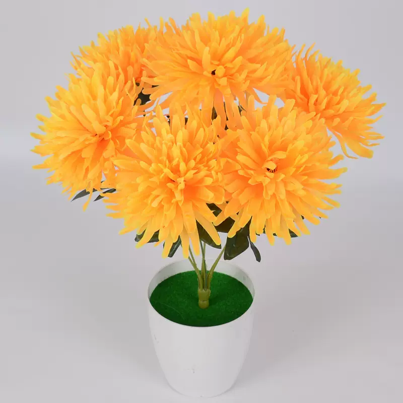 仿真清明菊花花束高档假盆栽上坟祭奠塑料绢花厂家直销仿真植物