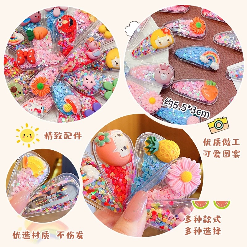 Bebé súper lindo clip tocado fruta de los niños pequeño clip horquilla rota de la niña linda verano Bangs horquilla accesorios para el cabello