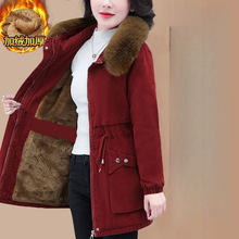 捡漏冬季加绒加厚派克中长款棉服女装宽松棉衣羊羔绒棉袄外套