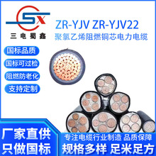 四川三電線纜國標銅芯ZR-YJV-YJV22  2芯3芯阻燃電力電纜現貨批發