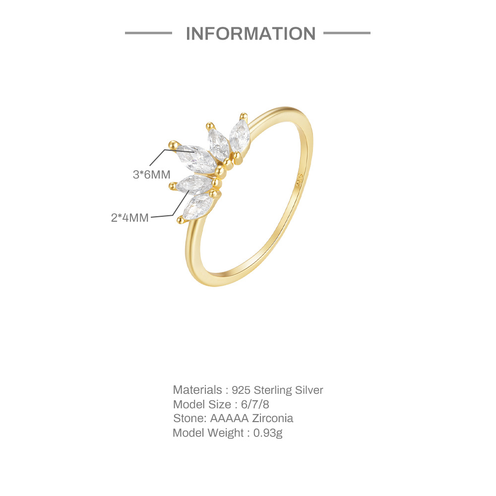 4g Weight Zircon Inlay Material Rings Classification 6, 7, 8 Ring Size 1 Piece Quantity Daily Occasion 925 Sterling Silver Material Geometric Pattern Women's Gender Inlay Design Simple Style, Shiny Style 925 Sterling Silver Zircon Geometric Rings 1