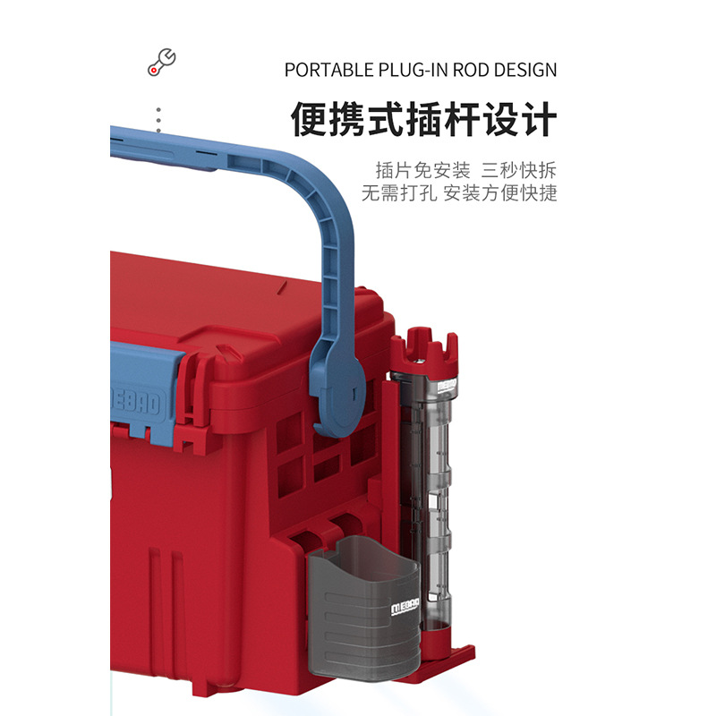 Mingyu multi-funcional Luya caja de pesca al por mayor de una sola capa al aire libre 20L de gran capacidad Luya CAJA DE PESCA portátil