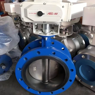 开关型电动法兰蝶阀 D941X-16C DN300 铸钢电动法兰蝶阀 法兰蝶阀
