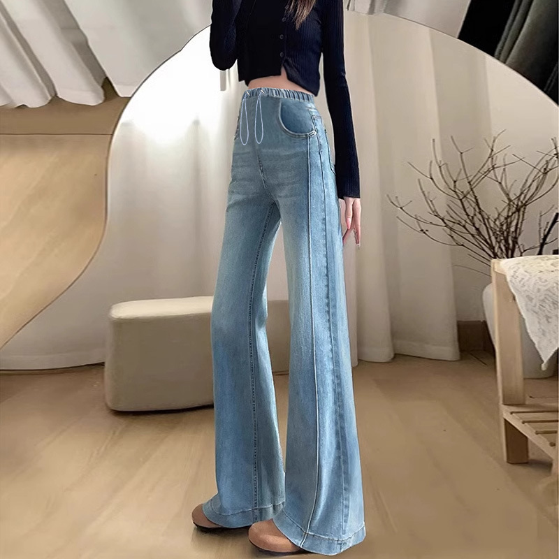 Maternity Jeans Spring and Autumn Micro-Flared Stretch Outer Wear Wide-Leg Trousers Maternity Autumn Wear