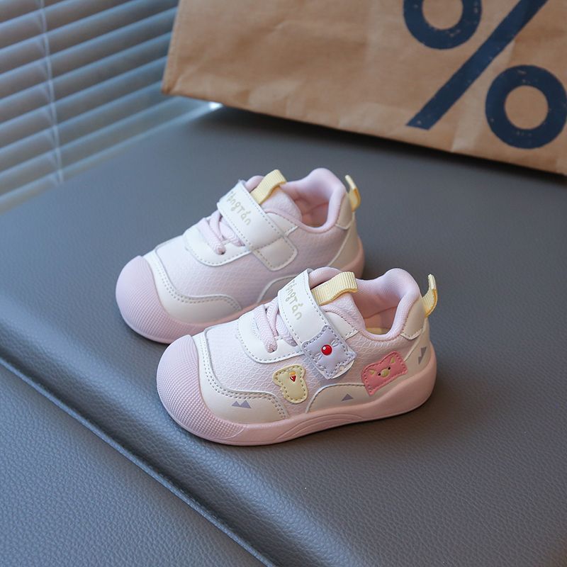 宝宝学步鞋女童2025新款春秋季皮面鞋子防滑1到3岁机能鞋男童鞋子